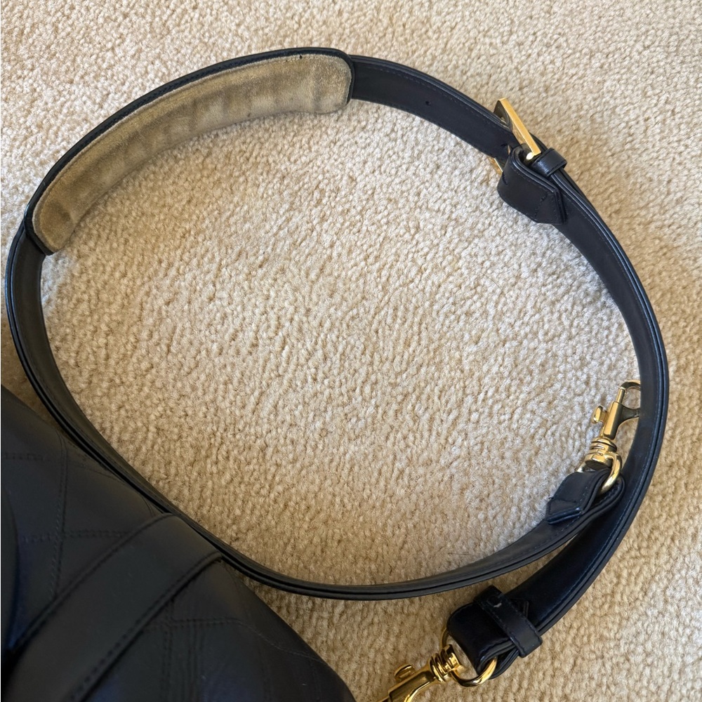 CHANEL Black Quilted Leather Travel Weekender with Gold Logo Charm - Picture 10 of 13